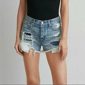 American Eagle Outfitters Shorts High Rise Festival Distressed Size 6